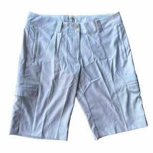 Nike Golf Shorts Sz 10 White DriFit Bermuda Activewear Cargo Athletic Womens